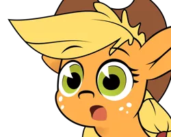 Size: 1440x1155 | Tagged: safe, artist:assasinmonkey, derpibooru import, applejack, earth pony, pony, bust, cowboy hat, cute, female, hat, jackabetes, mare, meme, open mouth, parody, ponified meme, portrait, reaction image, simple background, solo, surprised, surprised pikachu, trace, transparent background