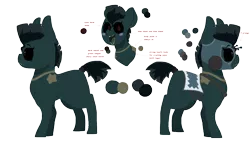 Size: 1920x1080 | Tagged: safe, artist:nootaz, derpibooru import, oc, unofficial characters only, pony, undead, zombie, zombie pony, jojo's bizarre adventure, reference sheet, simple background, solo, transparent background