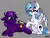 Size: 1600x1200 | Tagged: safe, artist:madkadd, derpibooru import, oc, oc:starburn, oc:tihan, unofficial characters only, pegasus, pony, unicorn, blushing, cooking, cute, gray background, image, looking at each other, mundane utility, png, pun, side, simple background, sitting, visual pun