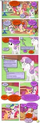 Size: 868x2634 | Tagged: apple bloom, artist:dziadek1990, comic, comic:lingua blanca, conversation, derpibooru import, dialogue, dictionary, dictionary belle, edit, edited screencap, fluttershy, fluttershy's cottage, misunderstanding, safe, scootaloo, screencap, screencap comic, season 1, slice of life, stare master, sweetie belle, text, trance