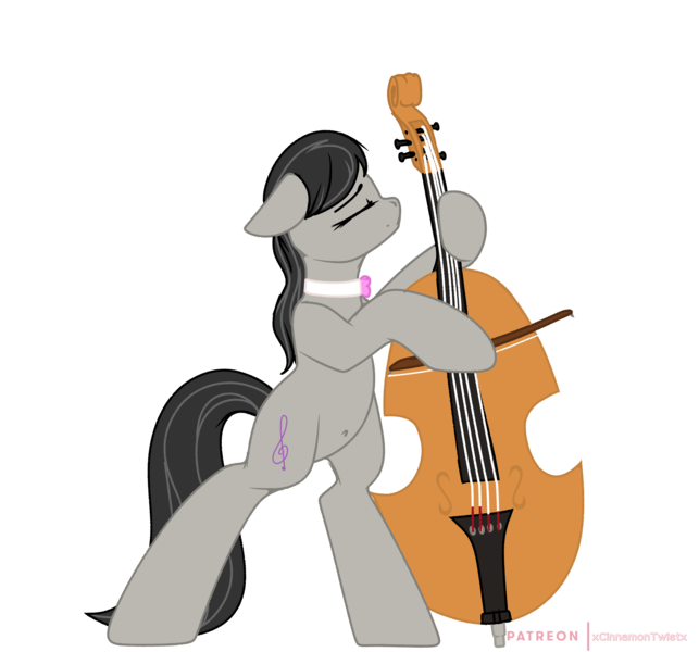 Size: 3000x2800 | Tagged: artist:xcinnamon-twistx, belly button, bipedal, calm, cello, cute, derpibooru import, female, musical instrument, octavia melody, patreon, patreon link, patreon logo, patreon reward, playing, safe, simple background, solo, standing, transparent background, vector