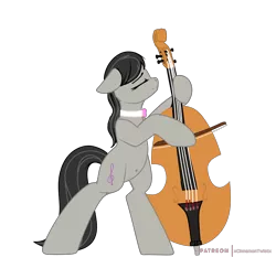 Size: 3000x2800 | Tagged: artist:xcinnamon-twistx, belly button, bipedal, calm, cello, cute, derpibooru import, female, musical instrument, octavia melody, patreon, patreon link, patreon logo, patreon reward, playing, safe, simple background, solo, standing, transparent background, vector