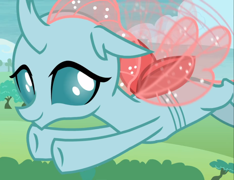 Size: 1216x937 | Tagged: safe, derpibooru import, screencap, ocellus, school daze, cropped, female, flying, smiling, solo