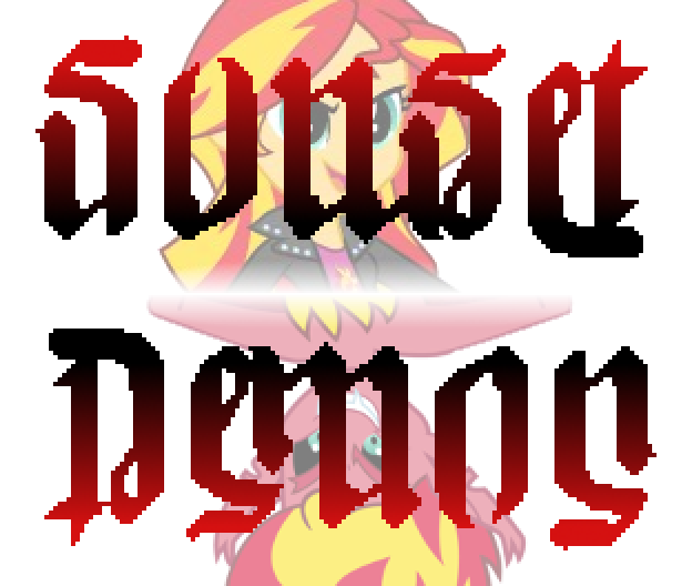 Size: 624x528 | Tagged: safe, derpibooru import, sunset shimmer, demon, equestria girls, equestria girls (movie), ambigram, simple background, sunset satan, text, transparent background