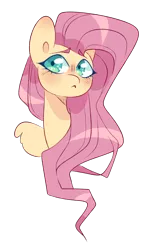 Size: 1100x1900 | Tagged: safe, artist:soundwavepie, derpibooru import, fluttershy, pegasus, pony, :<, blushing, bust, female, looking at you, looking sideways, mare, portrait, simple background, solo, three quarter view, transparent background, wings