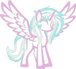 Size: 3350x3050 | Tagged: safe, artist:up1ter, derpibooru import, oc, oc:sapphire night, unofficial characters only, alicorn, pony, alicorn oc, commission, female, horn, lineart, mare, simple background, solo, transparent background, wings