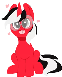 Size: 682x848 | Tagged: safe, artist:nootaz, derpibooru import, oc, oc:rosalia, unofficial characters only, :p, glasses, simple background, solo, tongue out, transparent background