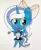 Size: 1080x1306 | Tagged: safe, artist:ljcaffie, derpibooru import, oc, oc:fleurbelle, alicorn, anthro, adorabelle, alicorn oc, apron, bow, chibi, clothes, cute, duster, female, hair bow, horn, image, jpeg, maid, wings