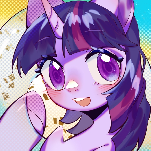 Size: 1754x1754 | Tagged: safe, artist:royal, derpibooru import, part of a set, twilight sparkle, pony, blushing, bust, colored pupils, cute, female, inner tube, mare, open mouth, portrait, solo, summer, twiabetes