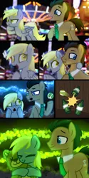 Size: 1400x2800 | Tagged: safe, artist:silvexxx01, derpibooru import, derpy hooves, doctor whooves, time turner, earth pony, pegasus, pony, ball, bottle, carnival, comic, commission, cute, derpabetes, doctorderpy, excited, fairground, female, glass bottle, hoof hold, hug, male, mare, merry-go-round, necktie, night, open mouth, raised hoof, shipping, stallion, starry eyes, straight, teddy bear, tennis ball, tongue out, wingding eyes, ych result