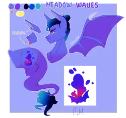 Size: 2533x2368 | Tagged: safe, artist:shinningblossom12, derpibooru import, oc, oc:meadow waves, bat pony, pony, bat pony oc, bat wings, leonine tail, male, reference sheet, simple background, stallion, transparent background, wings