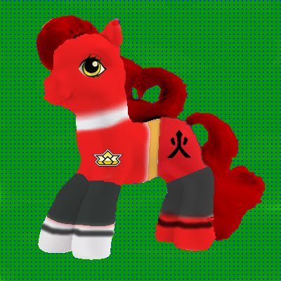 Size: 400x400 | Tagged: safe, artist:lavenderranger, derpibooru import, edit, earth pony, pony, power ranger, power rangers, power rangers samurai, red ranger, samurai sentai shinkenger, solo, super sentai