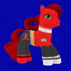 Size: 400x400 | Tagged: safe, artist:lavenderranger, derpibooru import, edit, earth pony, pony, female, g1, power rangers, power rangers samurai, red ranger, samurai sentai shinkenger, solo, super sentai