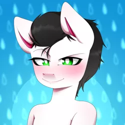 Size: 1500x1500 | Tagged: safe, artist:kenpon, derpibooru import, oc, oc:skysprinter, unofficial characters only, pony, blushing, cute, icon, looking at you, male, stallion