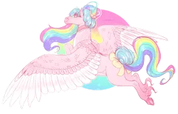 Size: 1280x818 | Tagged: safe, artist:sadelinav, derpibooru import, oc, oc:misha, unofficial characters only, pegasus, pony, bow, choker, female, mare, simple background, solo, tail bow, transparent background, two toned wings, wings