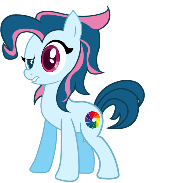 Size: 657x684 | Tagged: safe, artist:lizziebax, derpibooru import, oc, oc:colorwheel, unofficial characters only, earth pony, earth pony oc, heterochromia, simple background, solo, transparent background