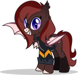 Size: 1280x1231 | Tagged: safe, artist:mlp-trailgrazer, derpibooru import, oc, bat pony, pony, clothes, female, jacket, mare, simple background, solo, transparent background