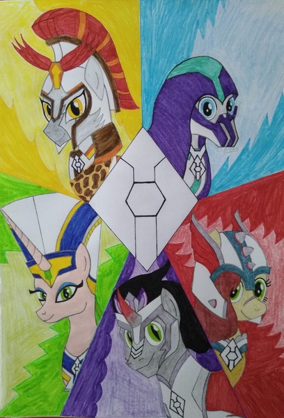 Size: 2832x4160 | Tagged: safe, artist:bsw421, derpibooru import, king sombra, steela oresdotter, oc, oc:alex flavor, oc:khalfani, oc:neferneferuaten nefertiti, earth pony, pegasus, pony, unicorn, zebra, africa, egyptian, egyptian headdress, egyptian pony, good king sombra, grim reaper, headdress, helmet, horned helmet, migty helm, photo, sombra eyes, viking, viking helmet, zebra oc