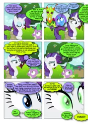 Size: 868x1228 | Tagged: safe, artist:dziadek1990, derpibooru import, edit, edited screencap, screencap, rarity, spike, thorax, trixie, changedling, changeling, inspiration manifestation, to change a changeling, comic, conversation, dialogue, disguise, disguised changeling, female, implied gay, implied shipping, implied thoraxspike, king thorax, male, requested art, screencap comic, shipping, slice of life, sparity, speech bubble, straight, text, thought bubble