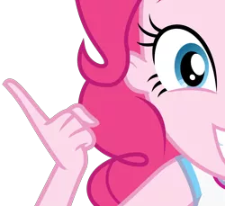 Size: 3684x3375 | Tagged: safe, artist:sketchmcreations, derpibooru import, pinkie pie, do it for the ponygram!, equestria girls, equestria girls series, spoiler:eqg series (season 2), close-up, female, high res, looking at you, pointing, simple background, smiling, transparent background, vector