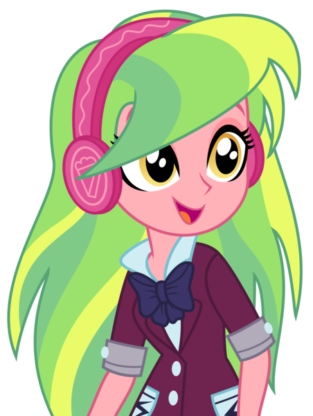 Size: 2247x2984 | Tagged: safe, artist:sketchmcreations, derpibooru import, edit, editor:slayerbvc, vector edit, lemon zest, dance magic, equestria girls, spoiler:eqg specials, beautiful, clothes, crystal prep academy uniform, cute, female, happy, headphones, no makeup edit, open mouth, school uniform, simple background, solo, transparent background, vector, zestabetes