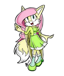 Size: 1258x1474 | Tagged: safe, artist:mysteryart716, artist:mysteryponyfan, banned from derpibooru, deleted from derpibooru, derpibooru import, part of a set, fluttershy, anthro, fox, plantigrade anthro, clothes, female, image, mobian, png, shoes, simple background, solo, sonicified, sonic the hedgehog (series), species swap, style emulation, transparent background, vixen, wings, yuji uekawa style