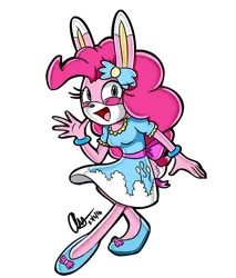 Size: 1258x1474 | Tagged: safe, artist:mysteryart716, artist:mysteryponyfan, banned from derpibooru, deleted from derpibooru, derpibooru import, part of a set, pinkie pie, anthro, plantigrade anthro, rabbit, animal, bunnified, bunny pie, clothes, female, image, mobian, png, shoes, simple background, solo, sonicified, sonic the hedgehog (series), species swap, style emulation, transparent background, yuji uekawa style