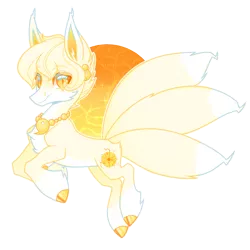 Size: 2500x2500 | Tagged: safe, artist:sadelinav, derpibooru import, oc, oc:kitsune, pony, kitsune pony, simple background, solo, three tails, transparent background