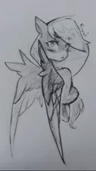 Size: 303x540 | Tagged: safe, artist:kiwwsplash, derpibooru import, oc, unofficial characters only, pegasus, pony, bust, pegasus oc, signature, solo, traditional art, wings