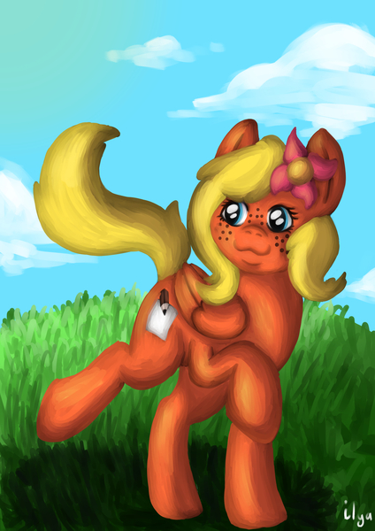 Size: 2894x4093 | Tagged: safe, artist:sugar lollipop, derpibooru import, oc, oc:whistle blossom, unofficial characters only, pegasus, pony, complex background, cute, digital art, digital painting, female, flower, flower in hair, pegasus oc, request, requested art, smiling, smug, whistlebetes, wings