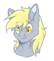 Size: 1791x2000 | Tagged: safe, artist:leawarriors, derpibooru import, derpy hooves, pony, derp, female, simple background, sketch, solo, transparent background