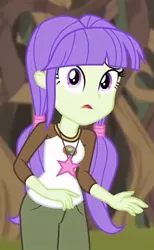 Size: 430x698 | Tagged: safe, derpibooru import, screencap, starlight, equestria girls, legend of everfree, camp everfree, camp everfree outfit, cropped, female, solo, worried