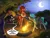 Size: 4000x3000 | Tagged: safe, artist:helmie-art, derpibooru import, oc, oc:blaze (shadowbolt), oc:frolic rune, oc:guttatus, unofficial characters only, pegasus, pony, unicorn, campfire, clothes, dancing, eyes closed, fire, health to the company, high res, image, jpeg, lute, music, musical instrument, night, song, trio