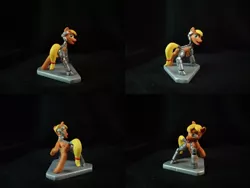 Size: 3185x2389 | Tagged: safe, artist:bomzzzik, derpibooru import, applejack, cyborg, earth pony, pony, robot, robot pony, craft, female, figure, figurine, solo