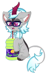 Size: 1920x2951 | Tagged: safe, artist:windy-pony, derpibooru import, kirin oc, oc, oc:windshear, unofficial characters only, kirin, big ears, drink, female, glasses, image, jug, mare, png, simple background, soda, solo, tired, transparent background