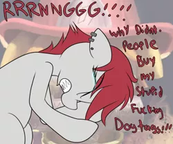 Size: 1200x1000 | Tagged: safe, artist:datte-before-dawn, derpibooru import, oc, oc:molly tov, pony, art pack:marenheit 451, /mlp/, angry, crying, tears of anger, vulgar