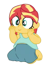 Size: 1583x1975 | Tagged: safe, artist:gmaplay, derpibooru import, sunset shimmer, equestria girls, baby, babyset shimmer, cute, female, shimmerbetes, simple background, solo, transparent background, younger