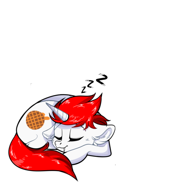 Size: 1446x1470 | Tagged: safe, artist:sherochan, derpibooru import, oc, oc:stroop, oc:stroopwafeltje, oc:waffles, unofficial characters only, pony, unicorn, commission, convention, convention oc, curled up, cute, horn, male, multiple variants, onomatopoeia, ponyconholland, simple background, sleeping, solo, sound effects, sticker, stroopwafel, transparent background, unicorn oc, ych result, zzz