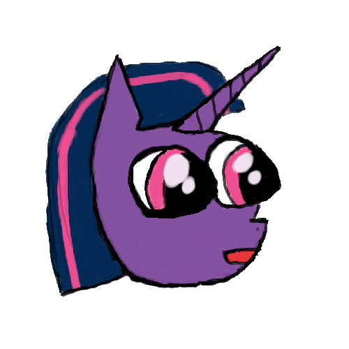 Size: 500x500 | Tagged: safe, artist:coldpon, derpibooru import, twilight sparkle, pony, unicorn, 1000 hours in ms paint, creepy, female, meme, simple background, solo, stare, transparent background, unicorn twilight, wat