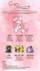 Size: 1125x2000 | Tagged: safe, artist:sugar morning, derpibooru import, oc, oc:ame, oc:midnight aegis, oc:peach hack, oc:sugar morning, oc:twitchyylive, unofficial characters only, bat pony, earth pony, pegasus, pony, :3, :t, advertisement, animated, behaving like a cat, biting, biting wing, blushing, chibi, clothes, commission, commission info, commission list, commission price list, commission prices, couple, cute, cute little fangs, cutie mark, ear piercing, earring, eating, fangs, female, floppy ears, food, frame by frame, gif, grooming, heart, herbivore, heterochromia, hoof hold, hoofy-kicks, horses doing horse things, jacket, jewelry, lettuce, male, mare, nom, oc x oc, ocbetes, onomatopoeia, piercing, pink background, preening, reference sheet, salad, shipping, shirt, side, simple background, sitting, solo, spread wings, stallion, straight, text, weapons-grade cute, wings