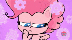 Size: 1280x718 | Tagged: safe, derpibooru import, screencap, pinkie pie, earth pony, i cookie, my little pony: pony life, spoiler:pony life s01e16, spoiler:pony life s01e25, animated, cookie, female, food, hoof on chin, machine, narrowed eyes, picture, pinkie being pinkie, replitron 5000, sitting, solo, sound, sugarcube corner, table, talking, thinking, treehouse logo, webm