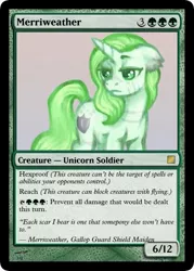 Size: 375x523 | Tagged: safe, artist:dimespin, derpibooru import, oc, oc:merriweather, pony, unicorn, female, magic the gathering, mare, solo