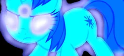 Size: 1914x876 | Tagged: safe, artist:mellow91, derpibooru import, edit, asteria, oc, oc:luminoso, pony, 2 4 6 greaaat, frown, glowing eyes, possessed