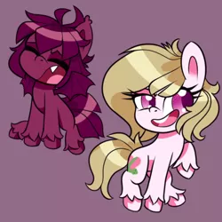 Size: 540x540 | Tagged: safe, artist:stockingshot56, derpibooru import, oc, oc:calculator, oc:coiled heart, unofficial characters only, bat pony, earth pony, my little pony: pony life, bat pony oc, bat wings, earth pony oc, simple background, wings