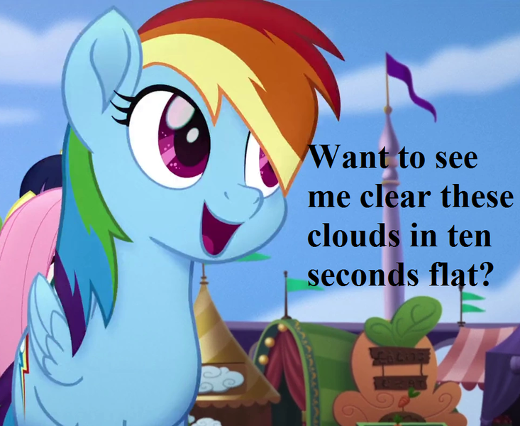 Size: 968x792 | Tagged: safe, derpibooru import, edit, edited screencap, screencap, rainbow dash, my little pony: the movie, 10 seconds flat, bronybait, canterlot, cropped, cute, dashabetes, pennant, speech, talking