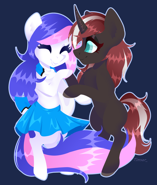 Size: 2800x3300 | Tagged: safe, artist:timser_, derpibooru import, oc, earth pony, pony, unicorn, commission, pair