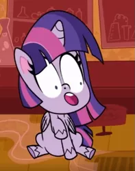 Size: 469x596 | Tagged: safe, derpibooru import, screencap, twilight sparkle, twilight sparkle (alicorn), alicorn, pony, all that jitters, my little pony: pony life, spoiler:pony life s01e15, spoiler:pony life s01e24, cropped, female, great moments in animation, mare, smear frame, solo