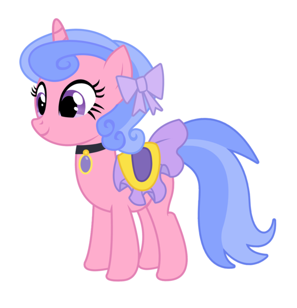 Size: 1612x1667 | Tagged: safe, artist:three uncle, derpibooru import, royal ribbon, pony, unicorn, background pony, bow, cute, female, hair bow, jewelry, mare, saddle, simple background, solo, tack, transparent background