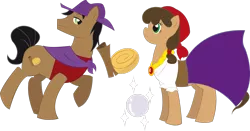 Size: 3382x1773 | Tagged: safe, artist:flashquatsch, derpibooru import, oc, oc:cinnamon roll, oc:crystal ball, unofficial characters only, earth pony, earth pony oc, hijo de la luna, simple background, transparent background