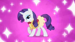 Size: 1280x720 | Tagged: safe, derpibooru import, screencap, rarity, pony, unicorn, sweet and elite, bedroom eyes, clothes, dress, female, frilly dress, lidded eyes, mare, outfit catalog, solo